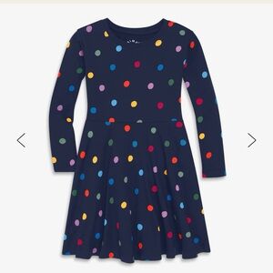 NWT Primary 12 Long Sleeve Twirly Dress Confetti Dots